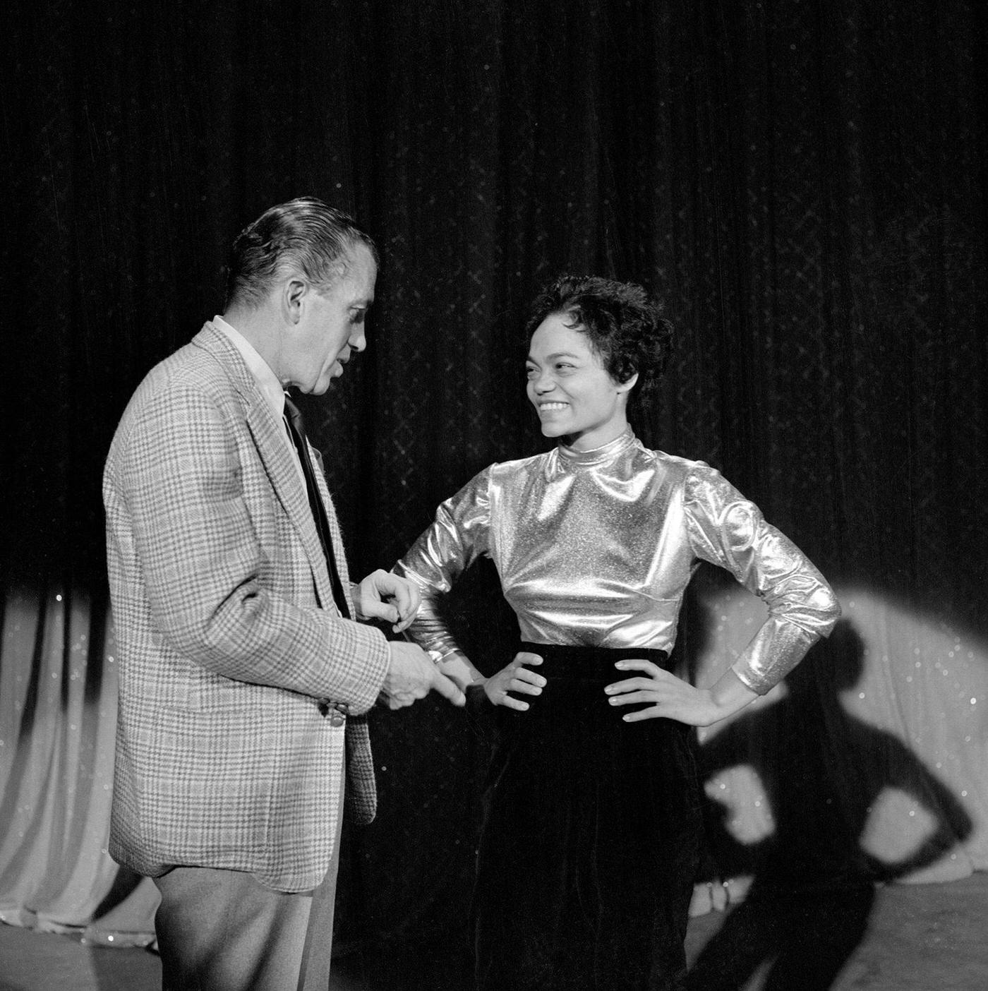 Eartha Kitt Speaking With Ed Sullivan On Cbs Television Show &Amp;Quot;Toast Of The Town,&Amp;Quot; 1954