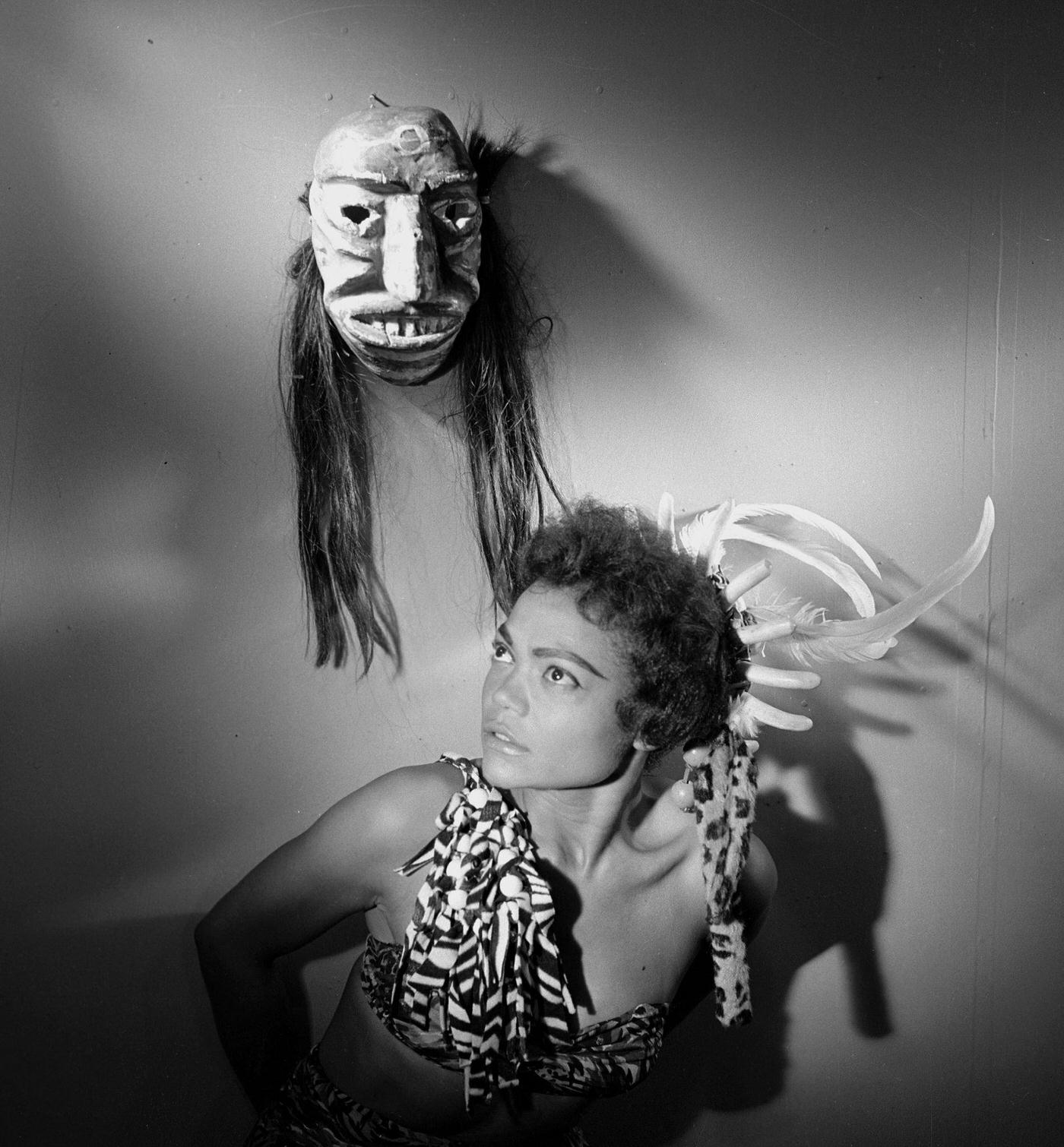 Eartha Kitt Chats With Prince Philip, Duke Of Edinburgh, No Year.