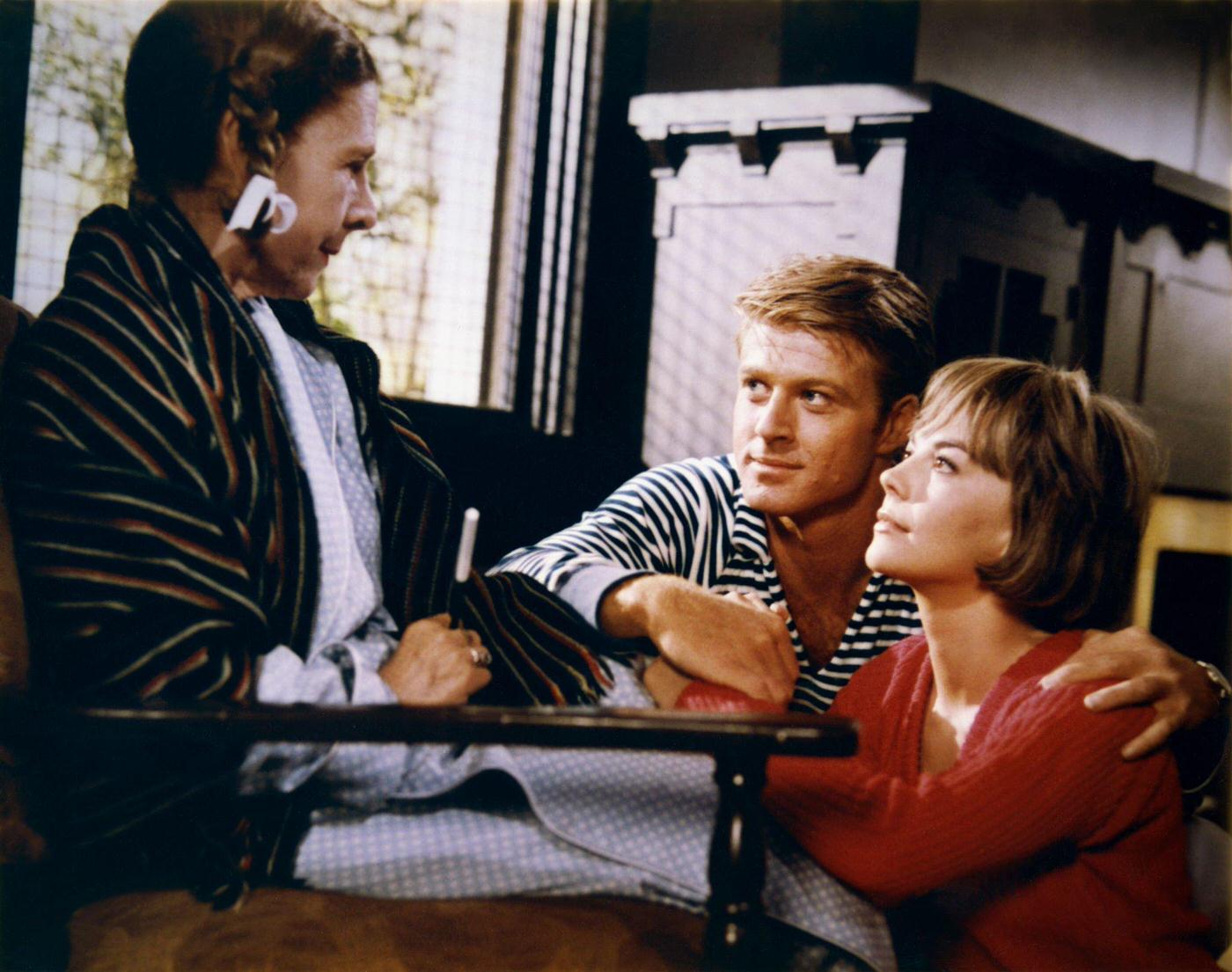 Robert Redford, Natalie Wood, And Ruth Gordon On The Set Of The 1965 Movie 'Inside Daisy Clover'