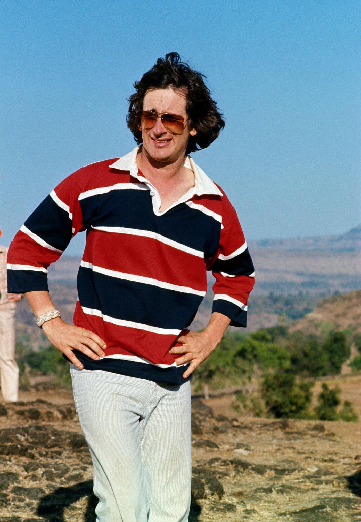 Steven Spielberg On The Set Of His Movie 'Close Encounters Of The Third Kind.'