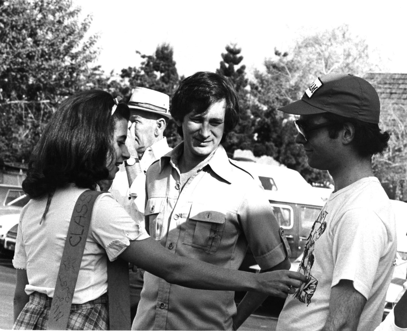 Steven Spielberg On The Set Of 'The Sugarland Express' In Texas, 1974.