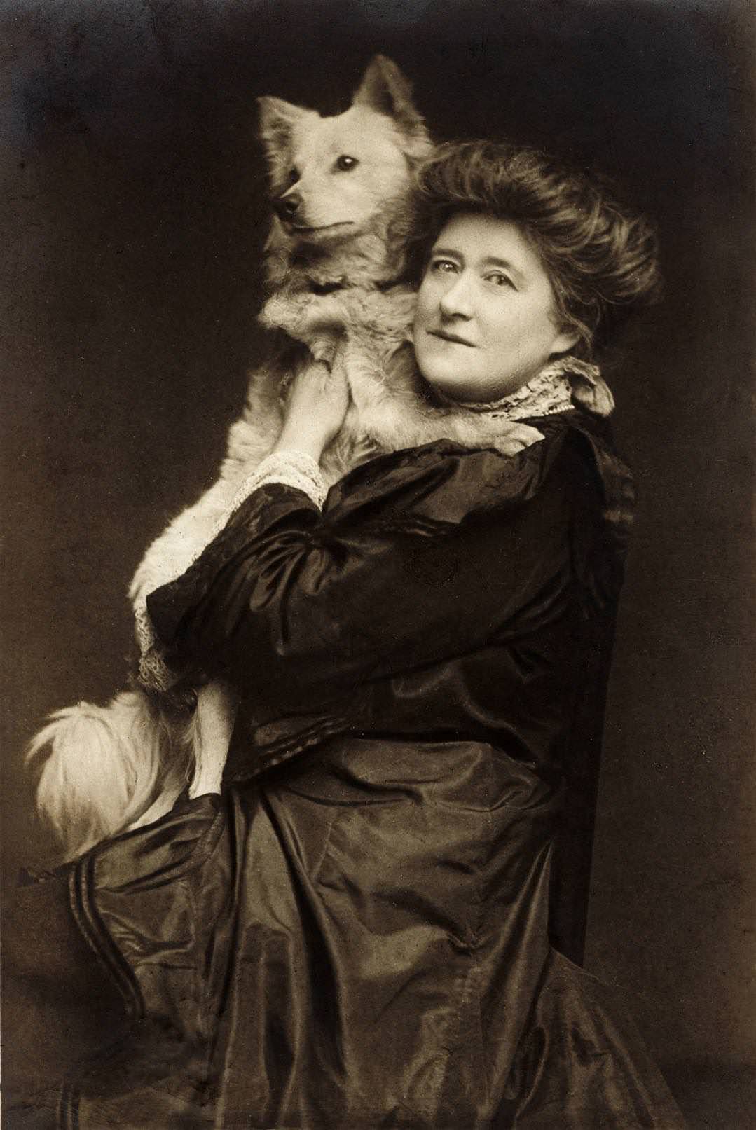 Ellen Terry With Dog, 1928.