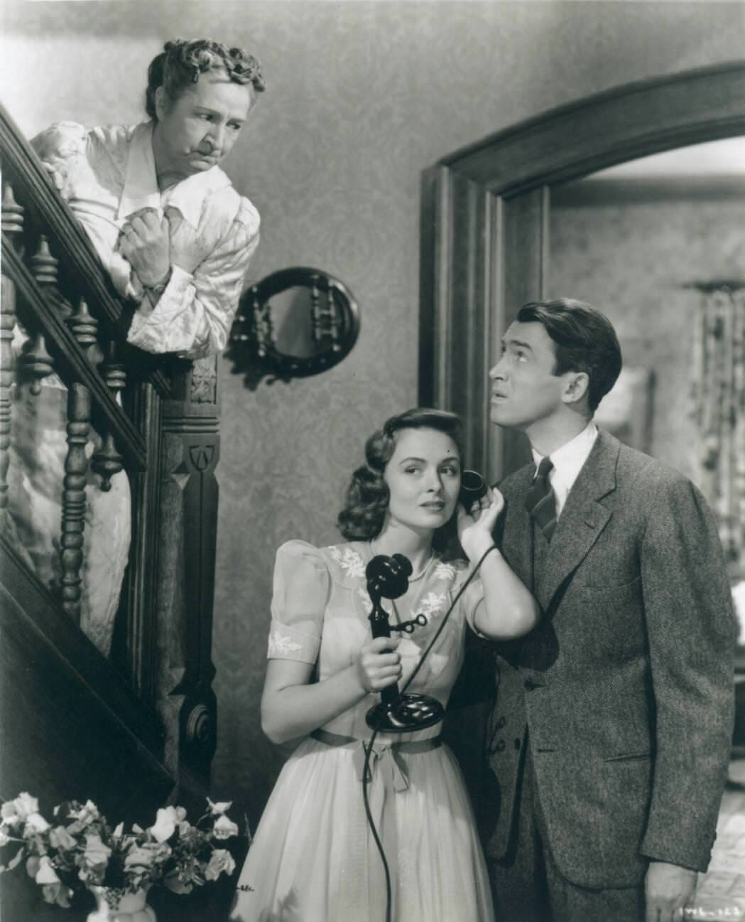 Donna Reed And James Stewart In 'It'S A Wonderful Life', 1946.