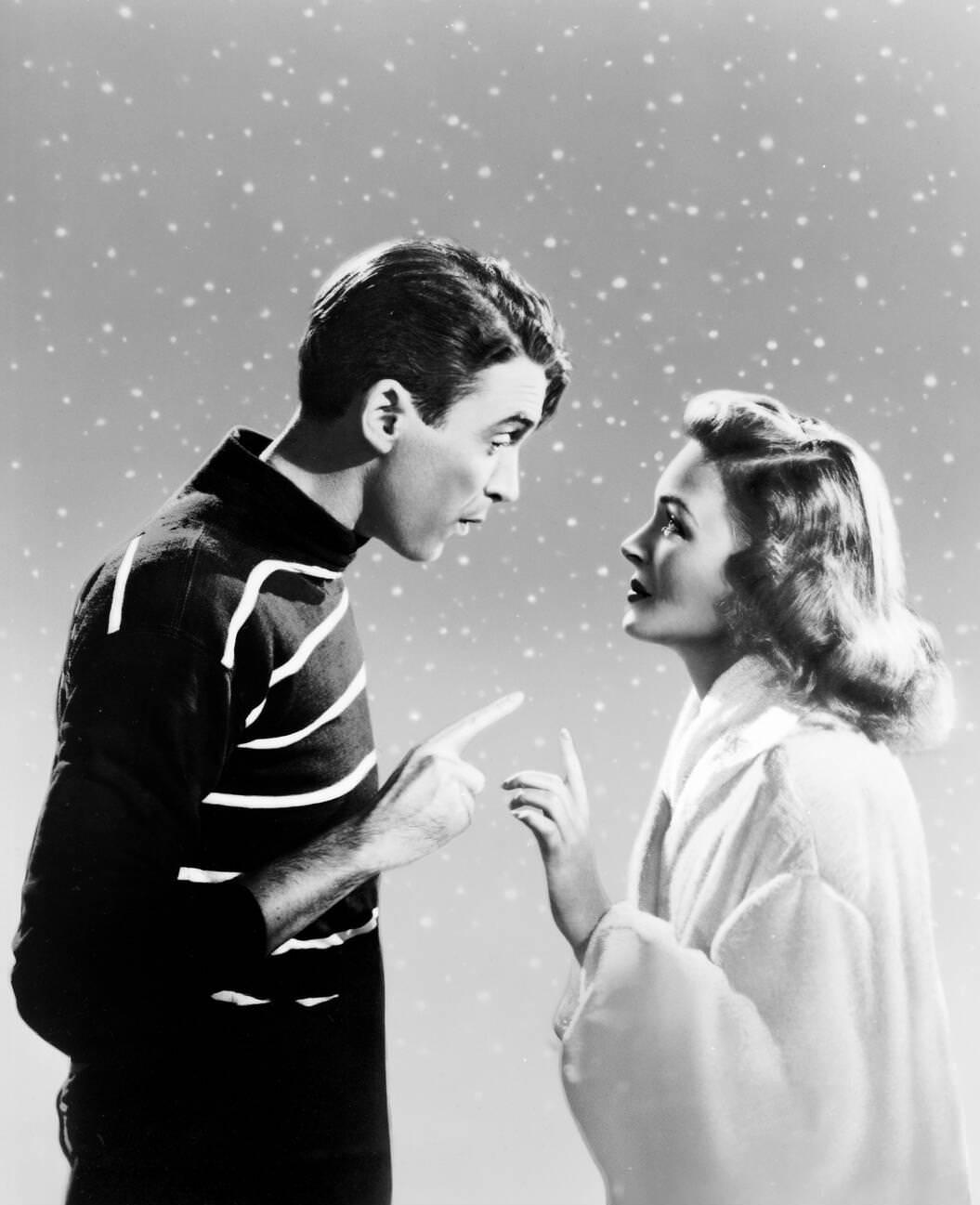 Donna Reed And James Stewart In 'It'S A Wonderful Life', 1946.