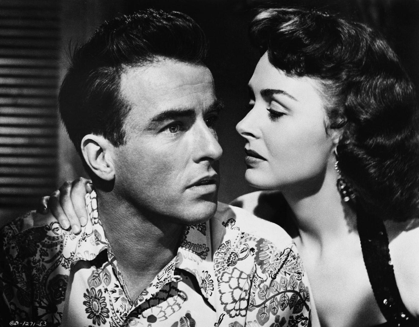 Montgomery Clift And Donna Reed In A Scene From 'From Here To Eternity', 1953.