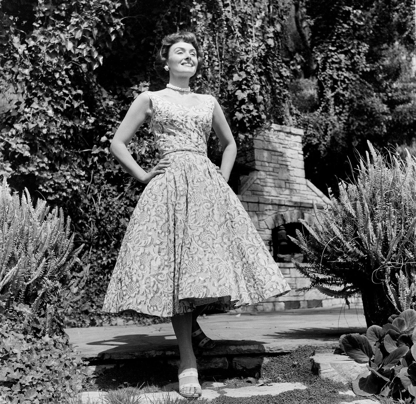 Donna Reed Poses At Home In Los Angeles, Ca, May 1954.