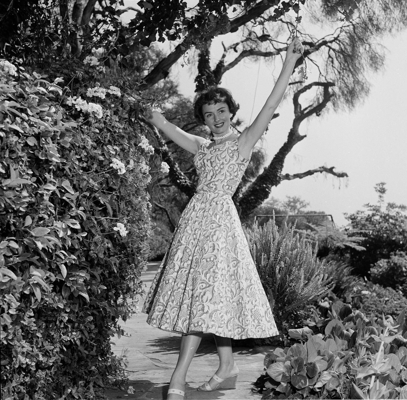 Donna Reed Poses At Home In Los Angeles, Ca, May 1954.
