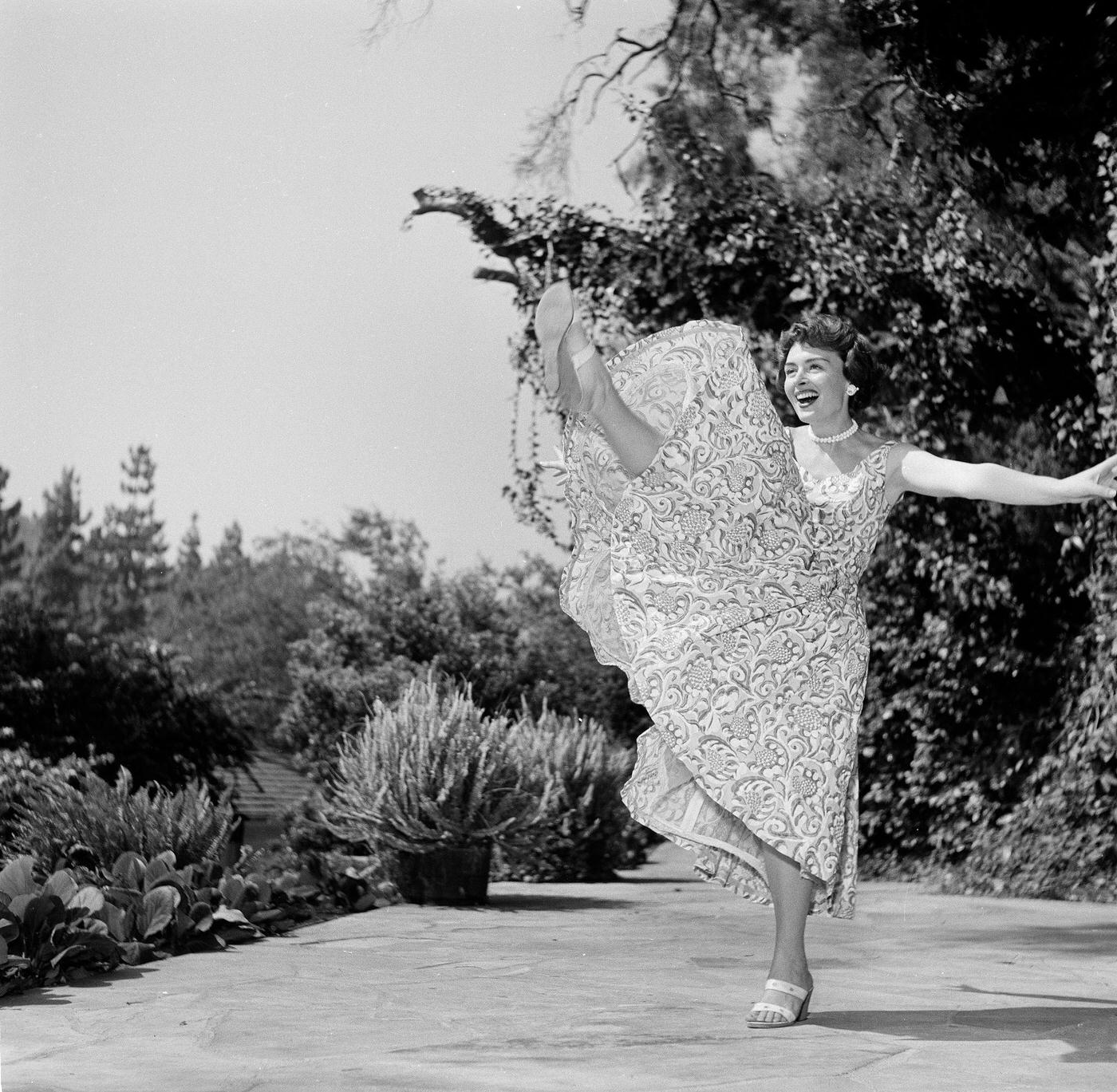 Donna Reed Poses At Home In Los Angeles, Ca, May 1954.