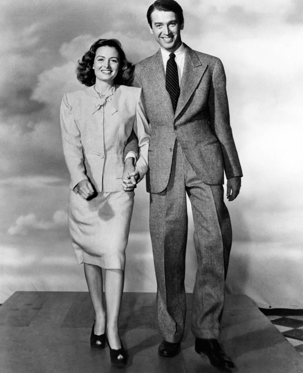 James Stewart And Donna Reed In 'It'S A Wonderful Life', 1947.