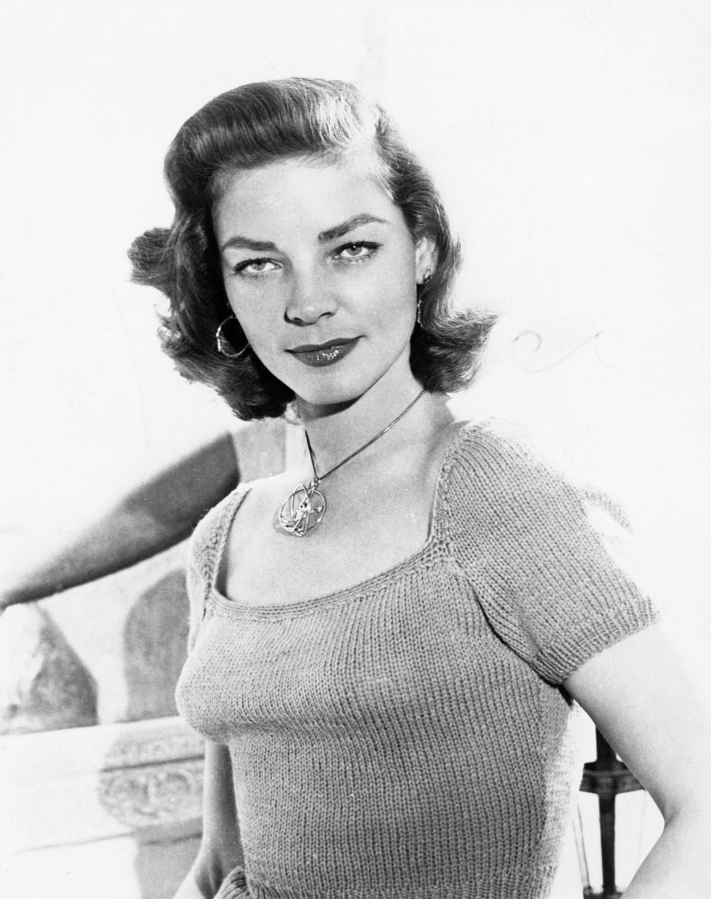 Lauren Bacall In A Waist-Up Photograph.