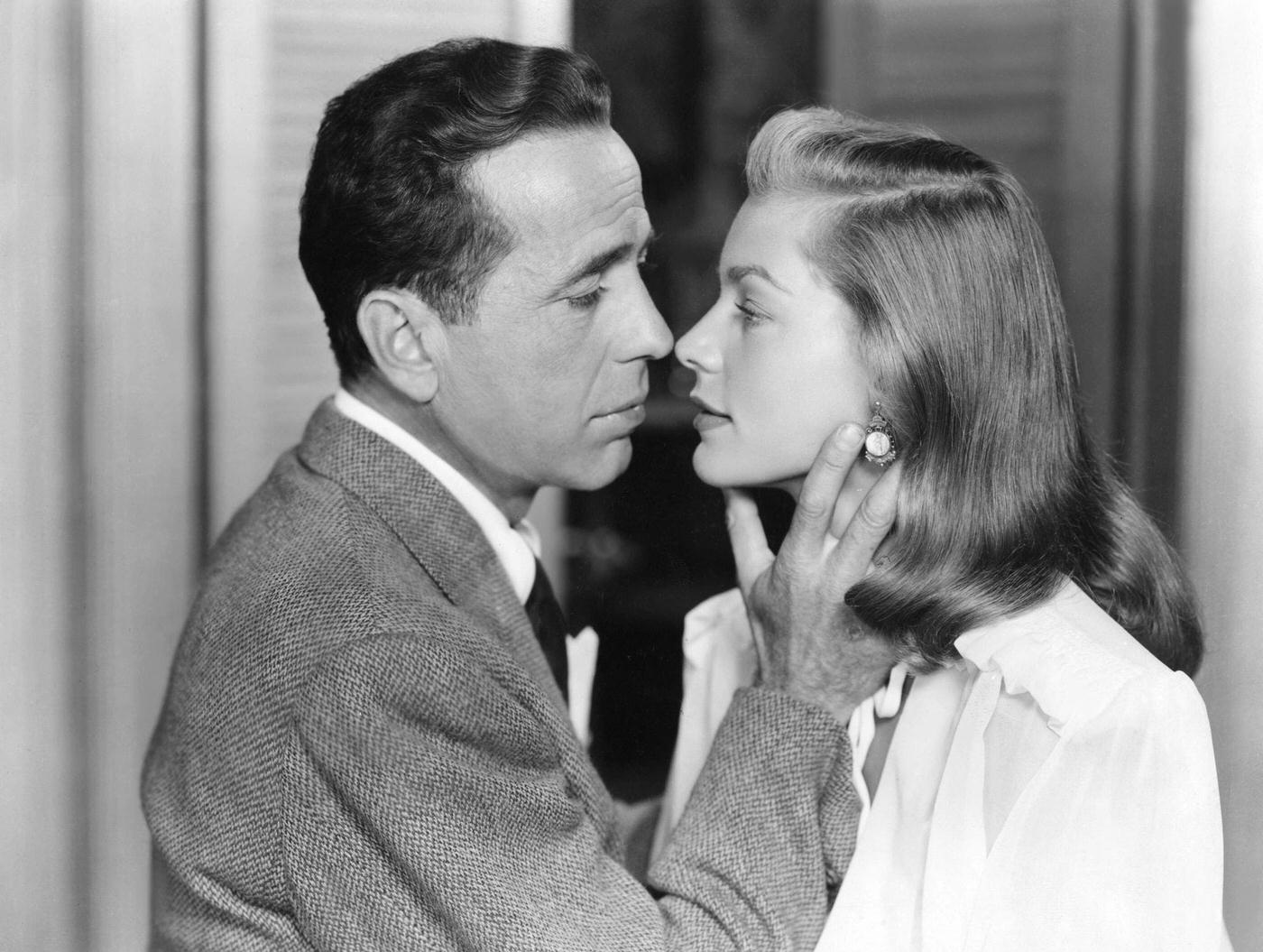 American Actor Lauren Bacall And Her Husband Actor Humphrey Bogart On The Set Of The Big Sleep, Directed By Howard Hawks, 1946