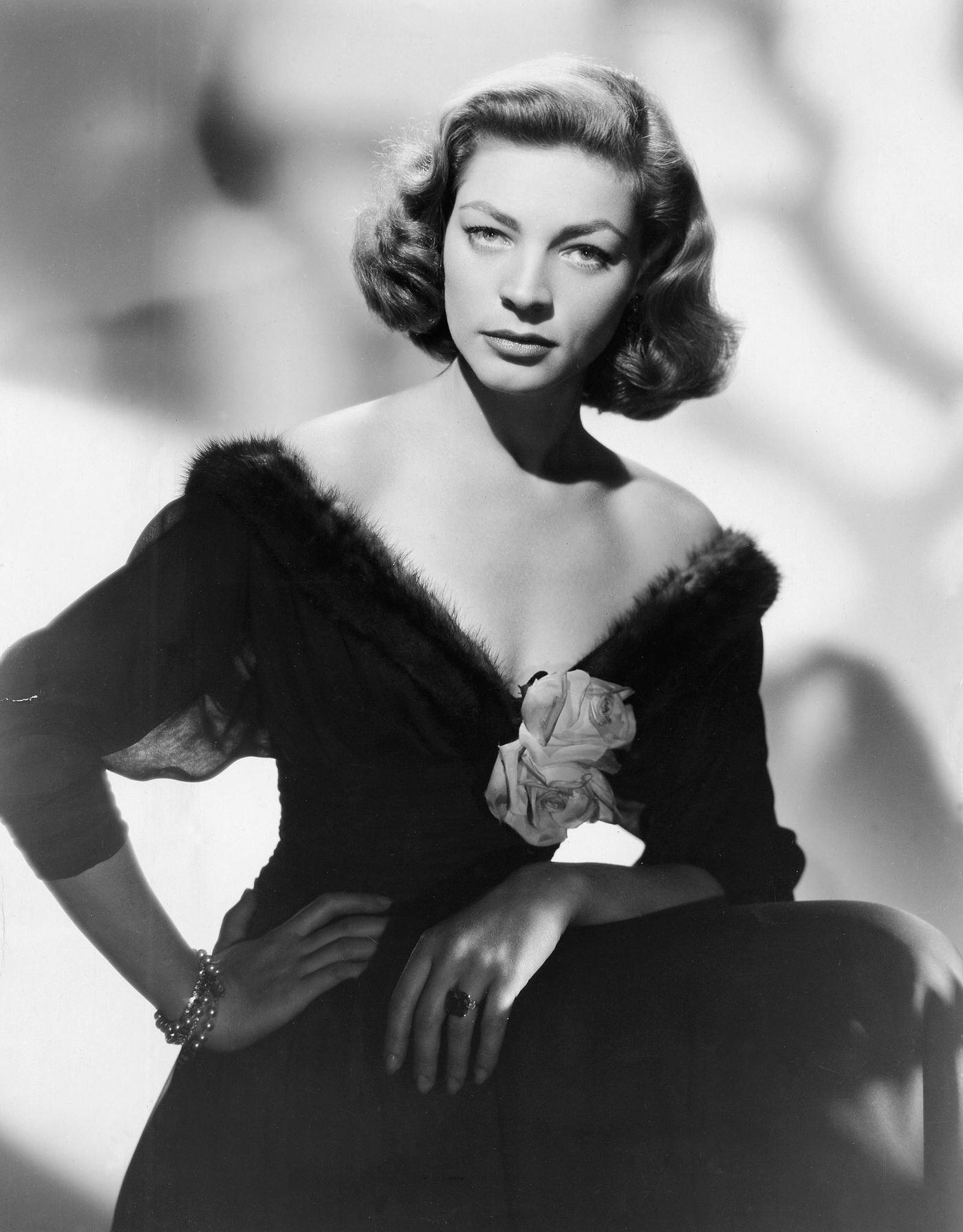 Lauren Bacall Pictured In The Usa In The Late 1950S.