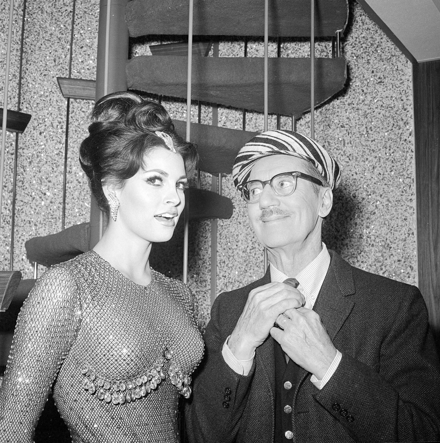 Raquel Welch With Groucho Marx On The Hollywood Palace. March 7, 1964.