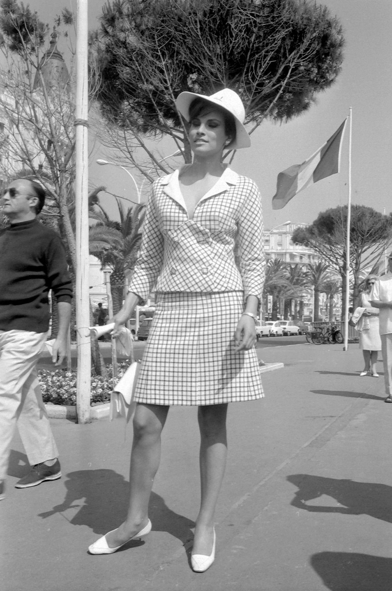 Raquel Welch At The Cannes Film Festival, 1966.