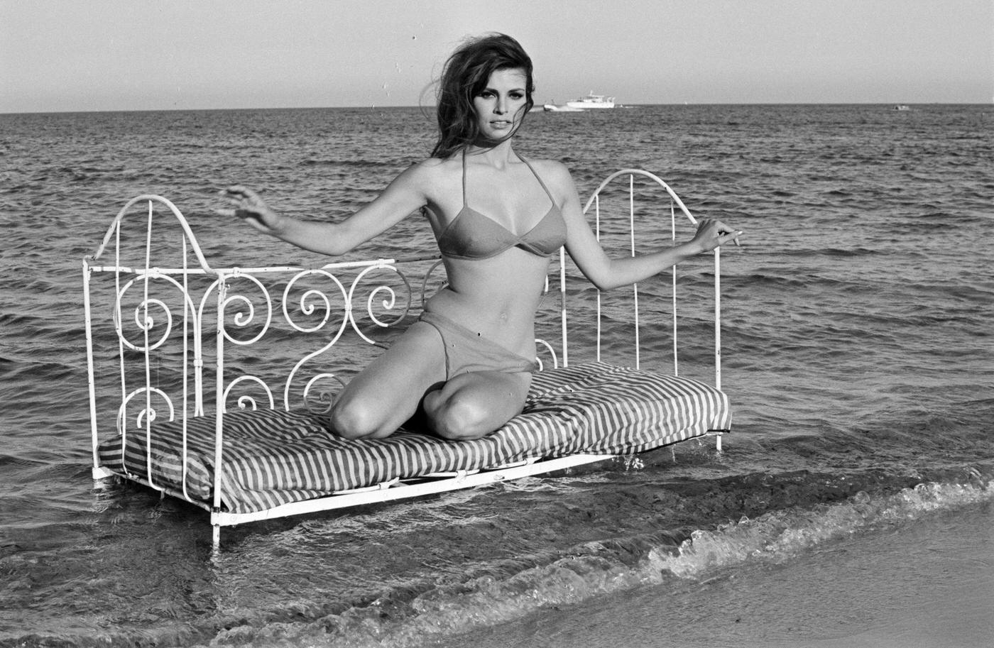 Raquel Welch In Saint-Tropez For The Film &Amp;Quot;La Bande À César,&Amp;Quot; July 1966.