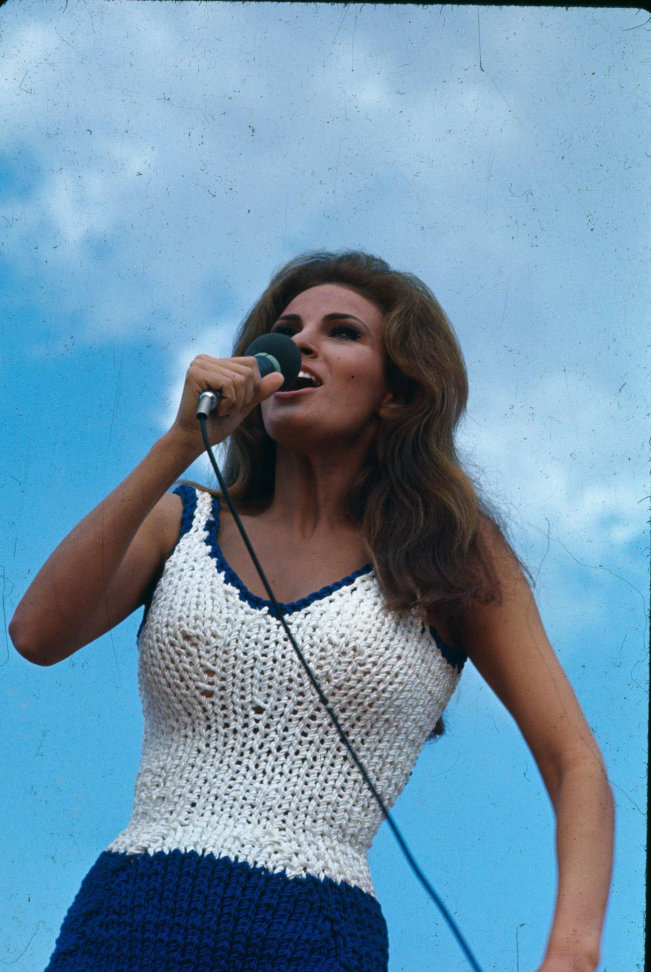 Raquel Welch Entertains Troops In Vietnam.