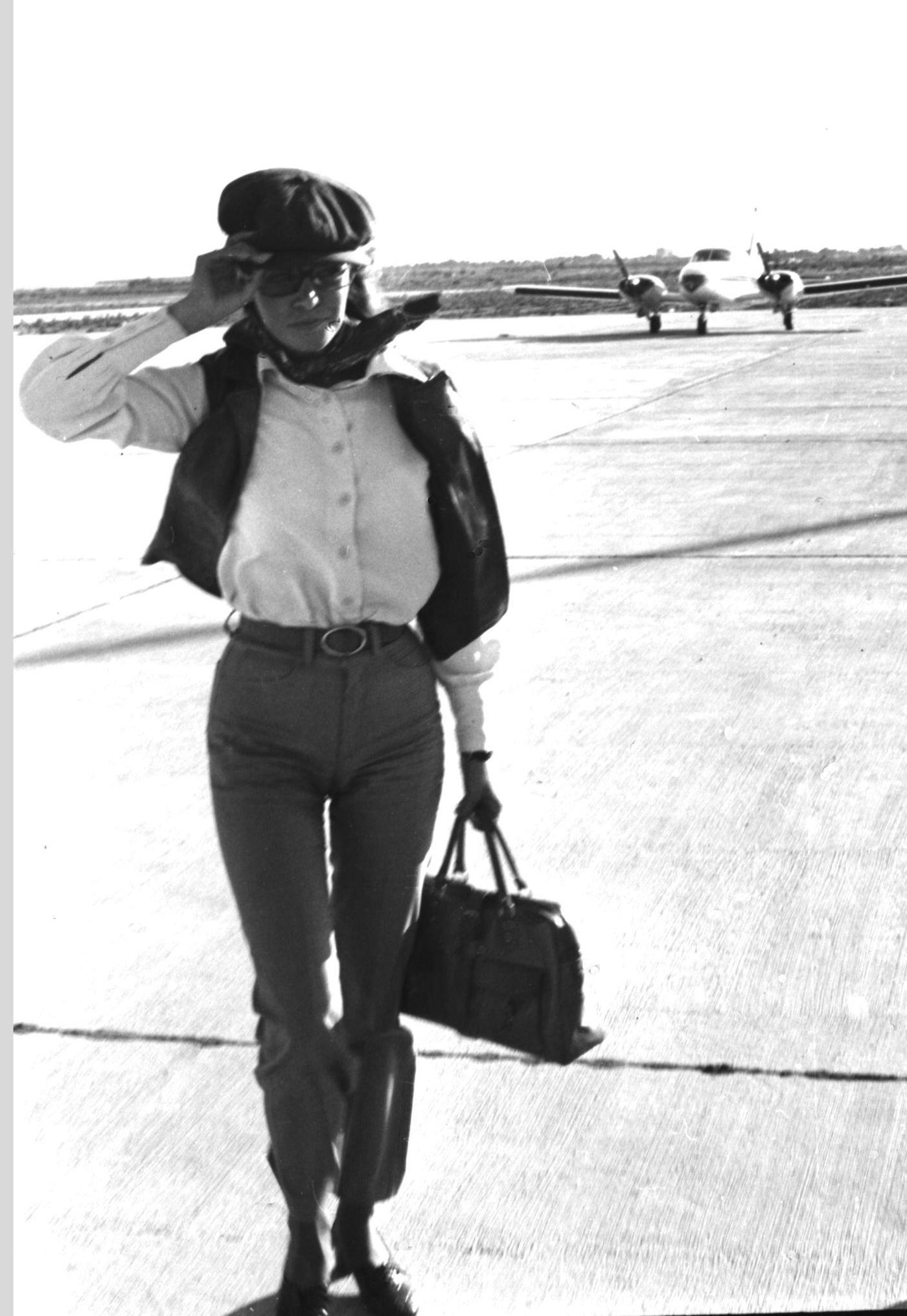 Raquel Welch At Almeria Airport, July 6, 1968, Almeria, Spain.