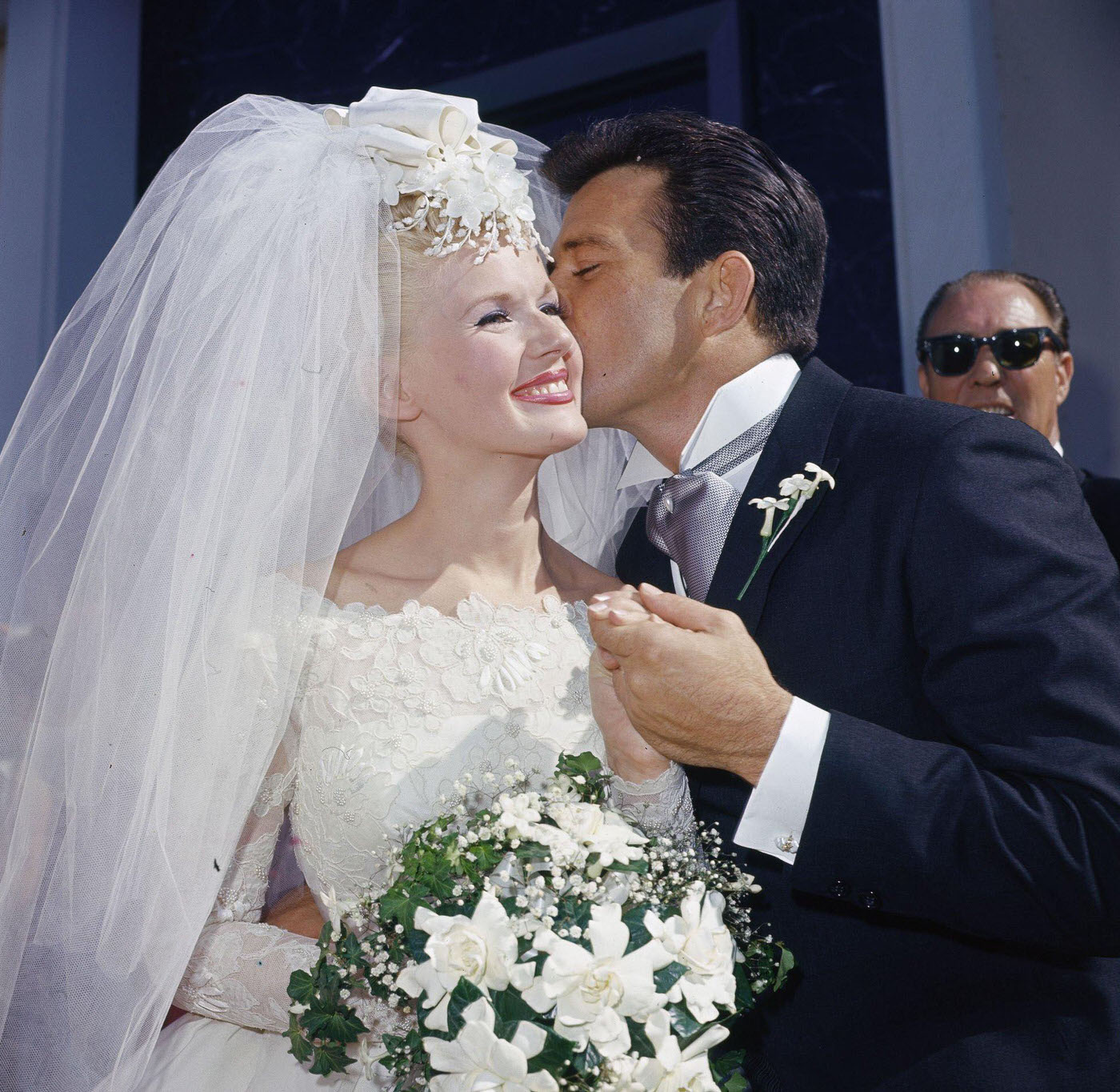 Connie Stevens And James Stacy After Their Wedding In Hollywood, California