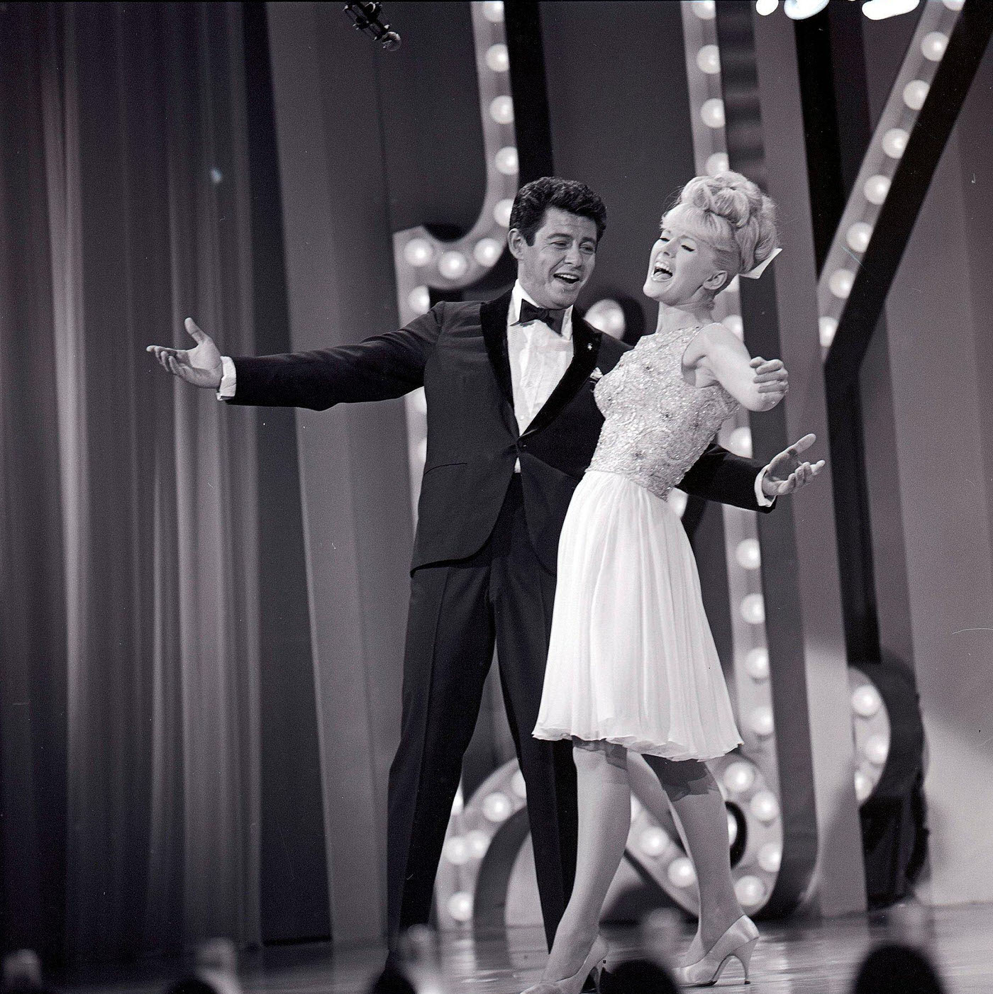 Host Eddie Fisher With Connie Stevens On 'The Hollywood Palace', 1965