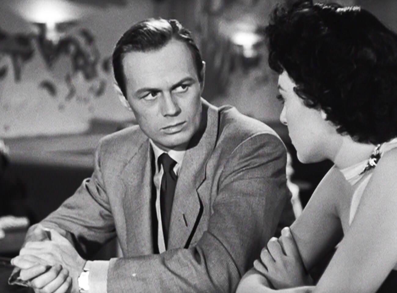 Richard Widmark And Anne Bancroft In A Scene From Don'T Bother To Knock, 1952