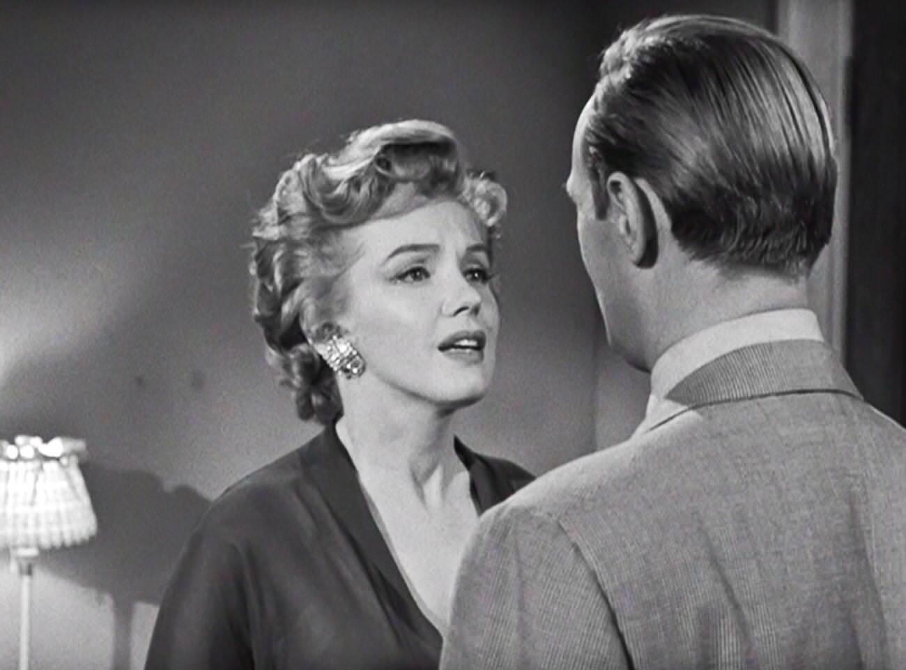 Scene From &Amp;Quot;Don'T Bother To Knock&Amp;Quot; With Marilyn Monroe And Richard Widmark, 1952.