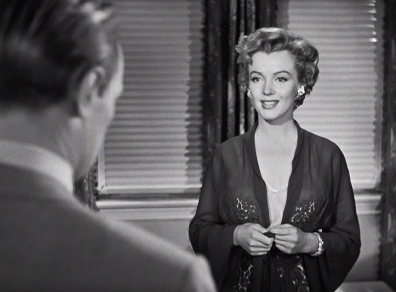 Scene From &Amp;Quot;Don'T Bother To Knock&Amp;Quot; With Marilyn Monroe And Richard Widmark, 1952.