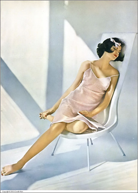 Dorothea Mcgowan In Pink And White Gingham Slip By Asha, Vogue, 1960