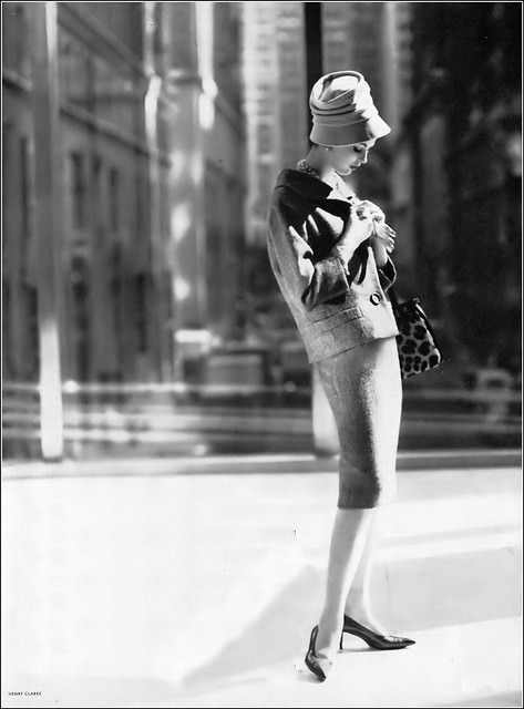 Dorothea Mcgowan In Gray And Black Glen Plaid Suit By Christian Dior-New York, Vogue, 1960