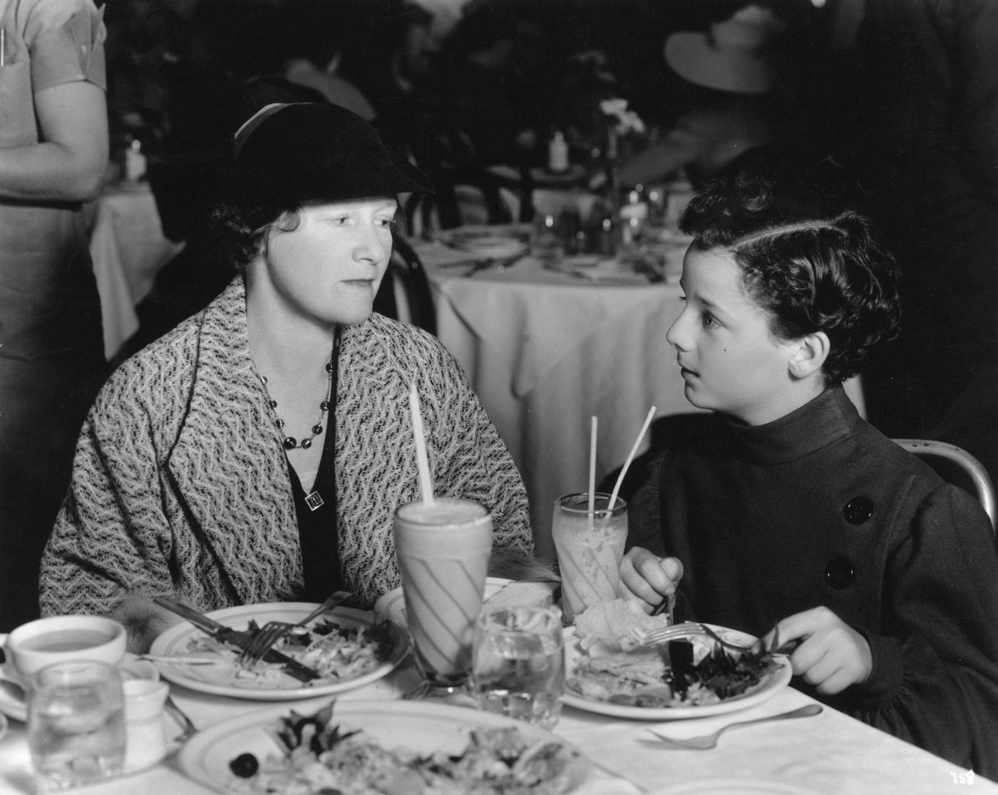 Freddie Bartholomew With His Aunt During The Filming Of &Amp;Quot;Anna Karenina&Amp;Quot;, 1935.