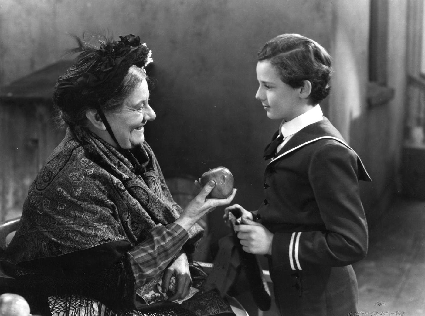 Freddie Bartholomew Receiving An Apple In &Amp;Quot;Little Lord Fauntleroy&Amp;Quot;, 1936.