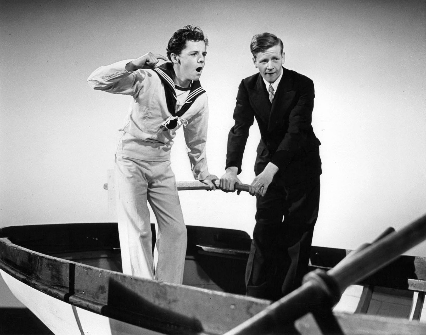 Freddie Bartholomew With Edward J Stacey In &Amp;Quot;Lord Jeff&Amp;Quot;, 1938.