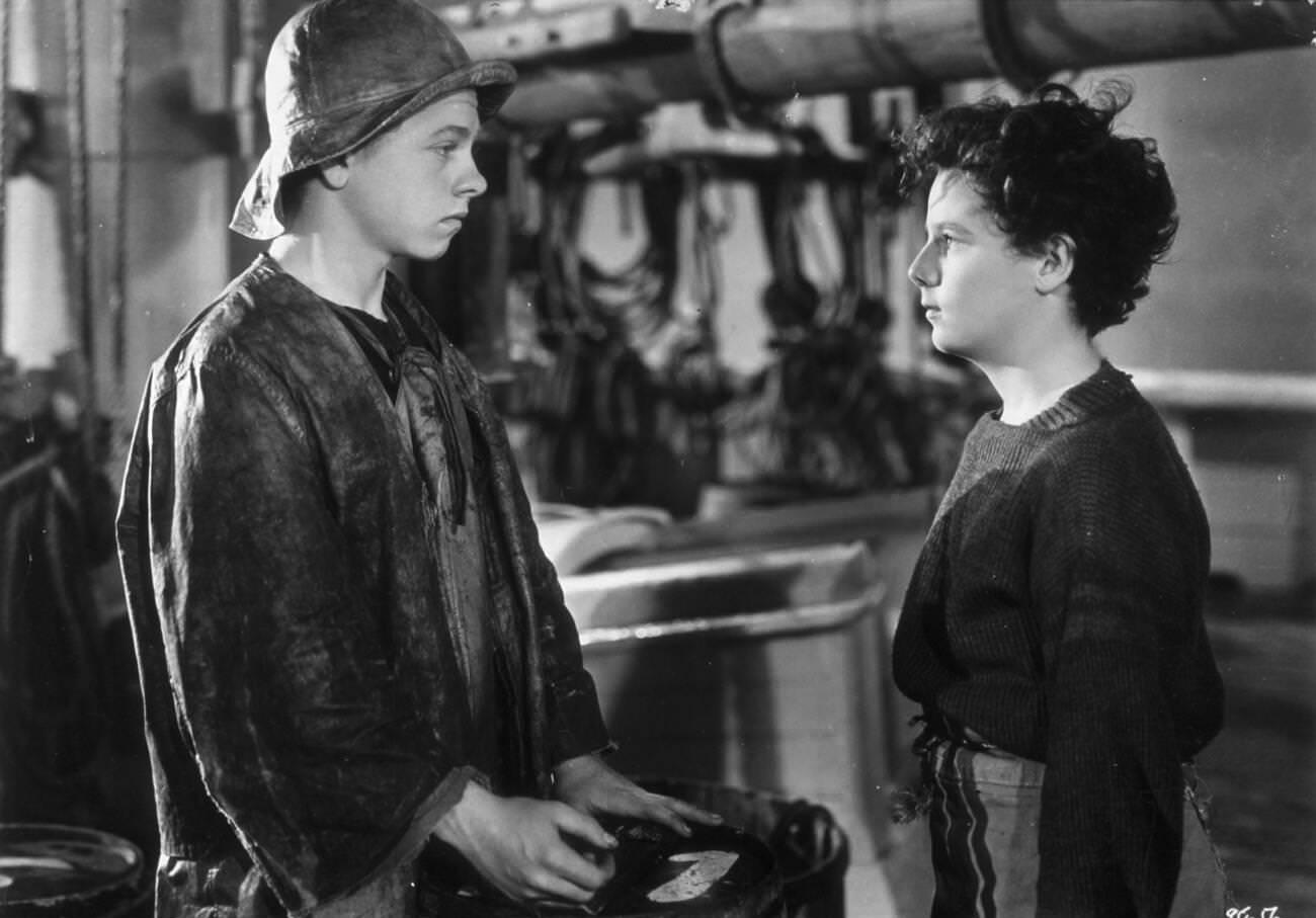 Mickey Rooney And Freddie Bartholomew In &Amp;Quot;Capitaines Courageux (Captains Courageous)&Amp;Quot;, 1937.