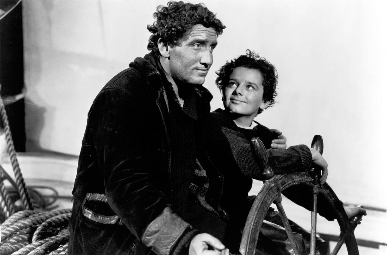 Spencer Tracy, Freddie Bartholomew In &Amp;Quot;Captains Courageous&Amp;Quot;, 1937.