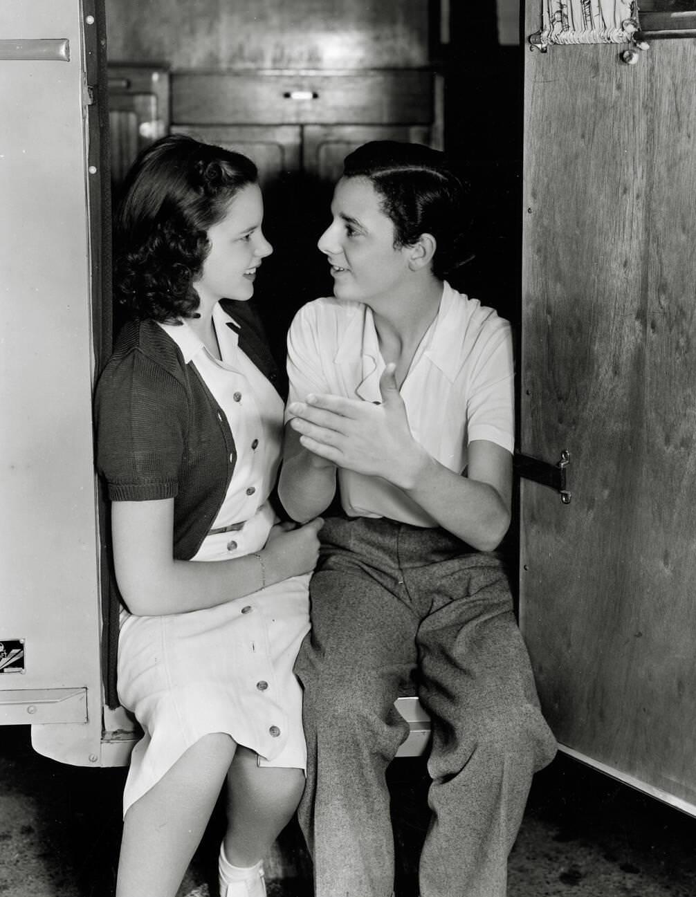 Freddie Bartholomew And Judy Garland In &Amp;Quot;Listen, Darling&Amp;Quot;, 1938.