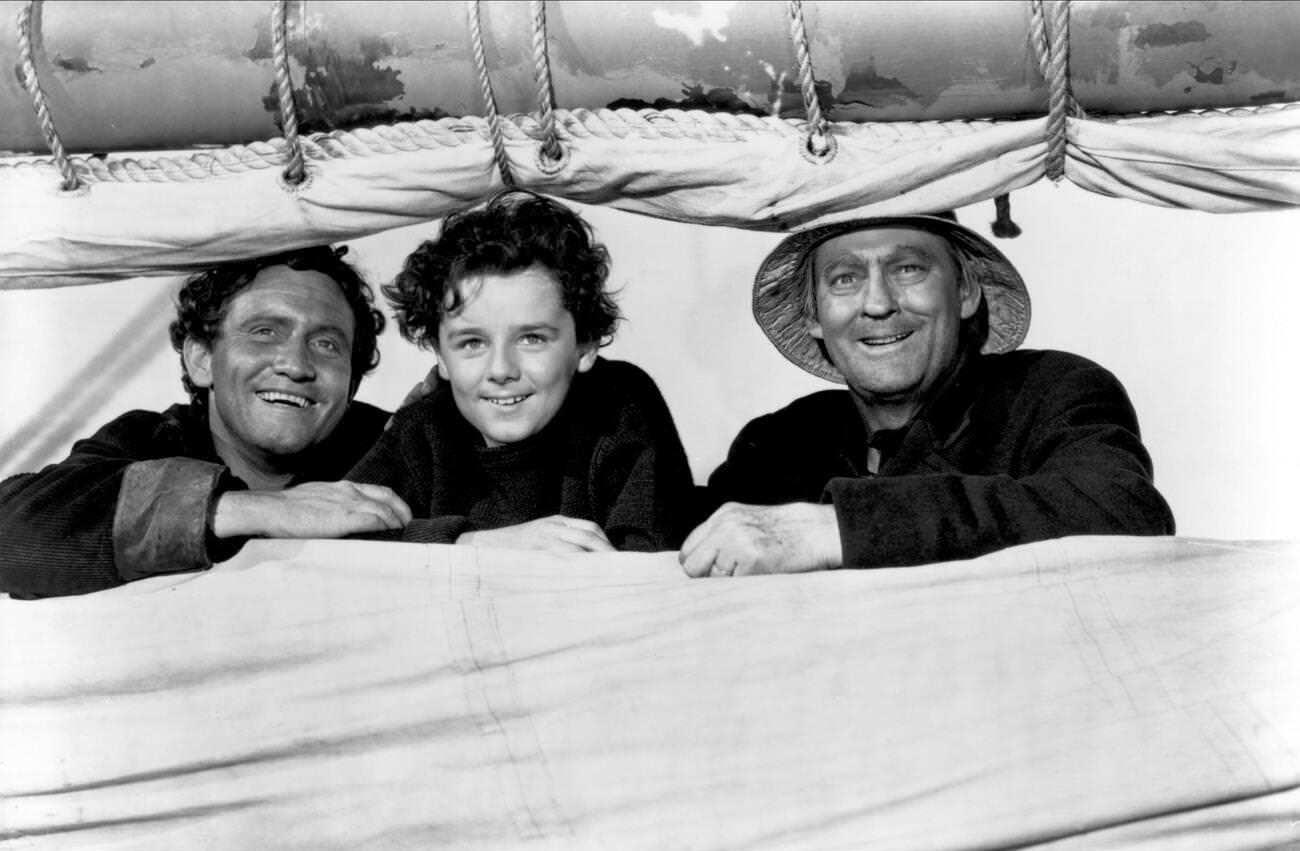 Spencer Tracy, Freddie Bartholomew, And Lionel Barrymore In &Amp;Quot;Captains Courageous&Amp;Quot;, 1937.