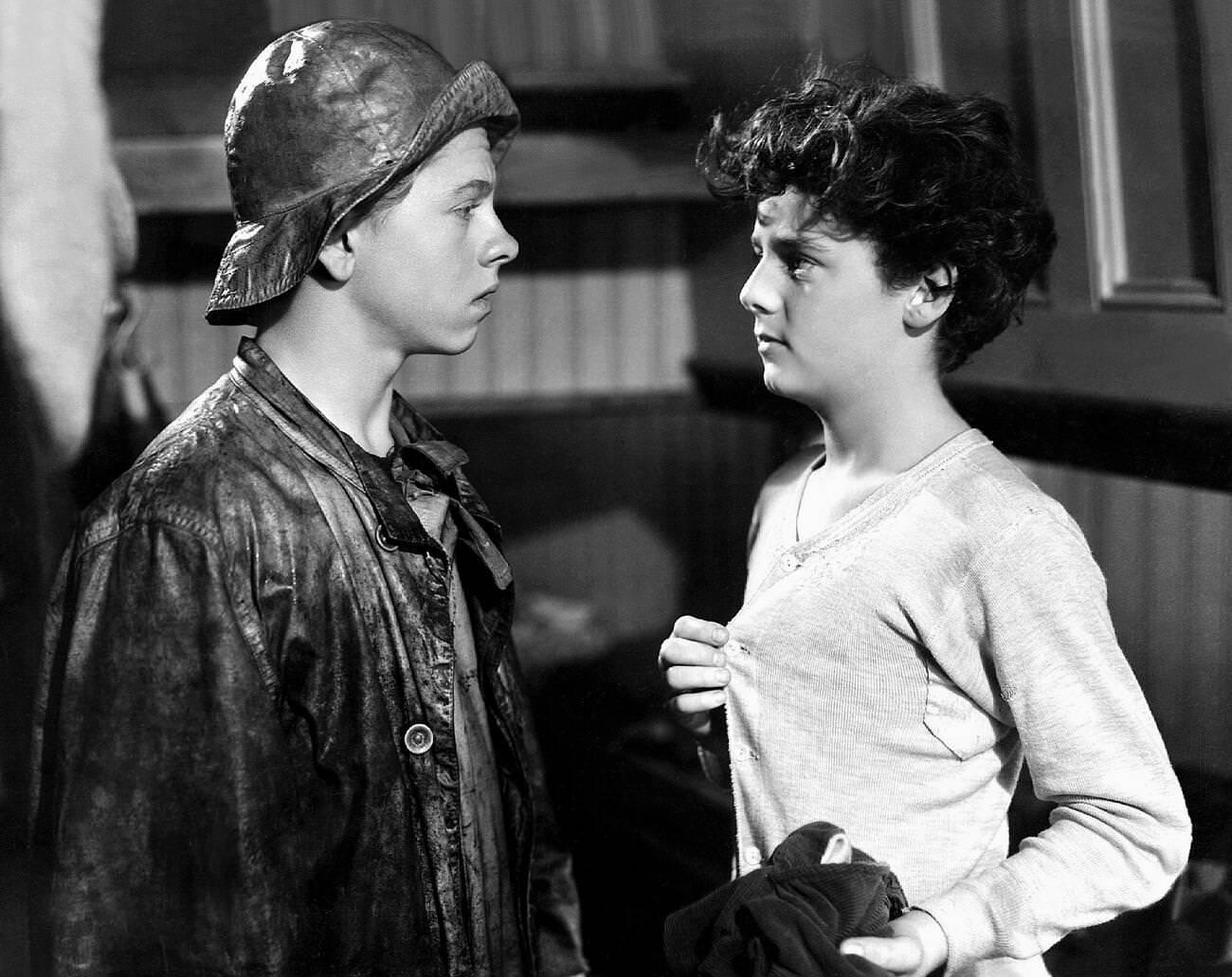 Mickey Rooney And Freddie Bartholomew In &Amp;Quot;Captains Courageous&Amp;Quot;, 1937.