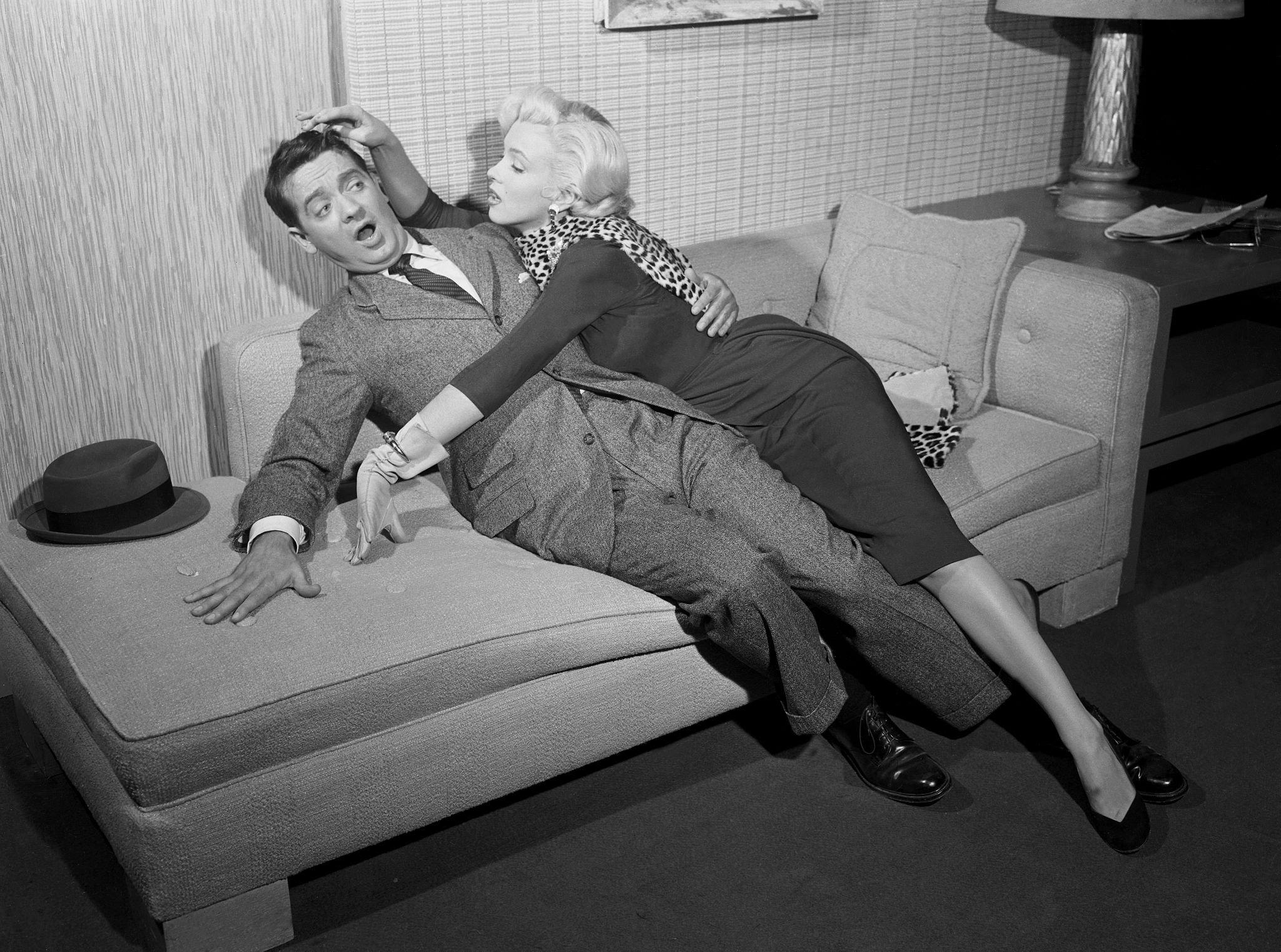 Marilyn Monroe And Tommy Noonan In &Amp;Quot;Gentlemen Prefer Blondes,&Amp;Quot; 1953.