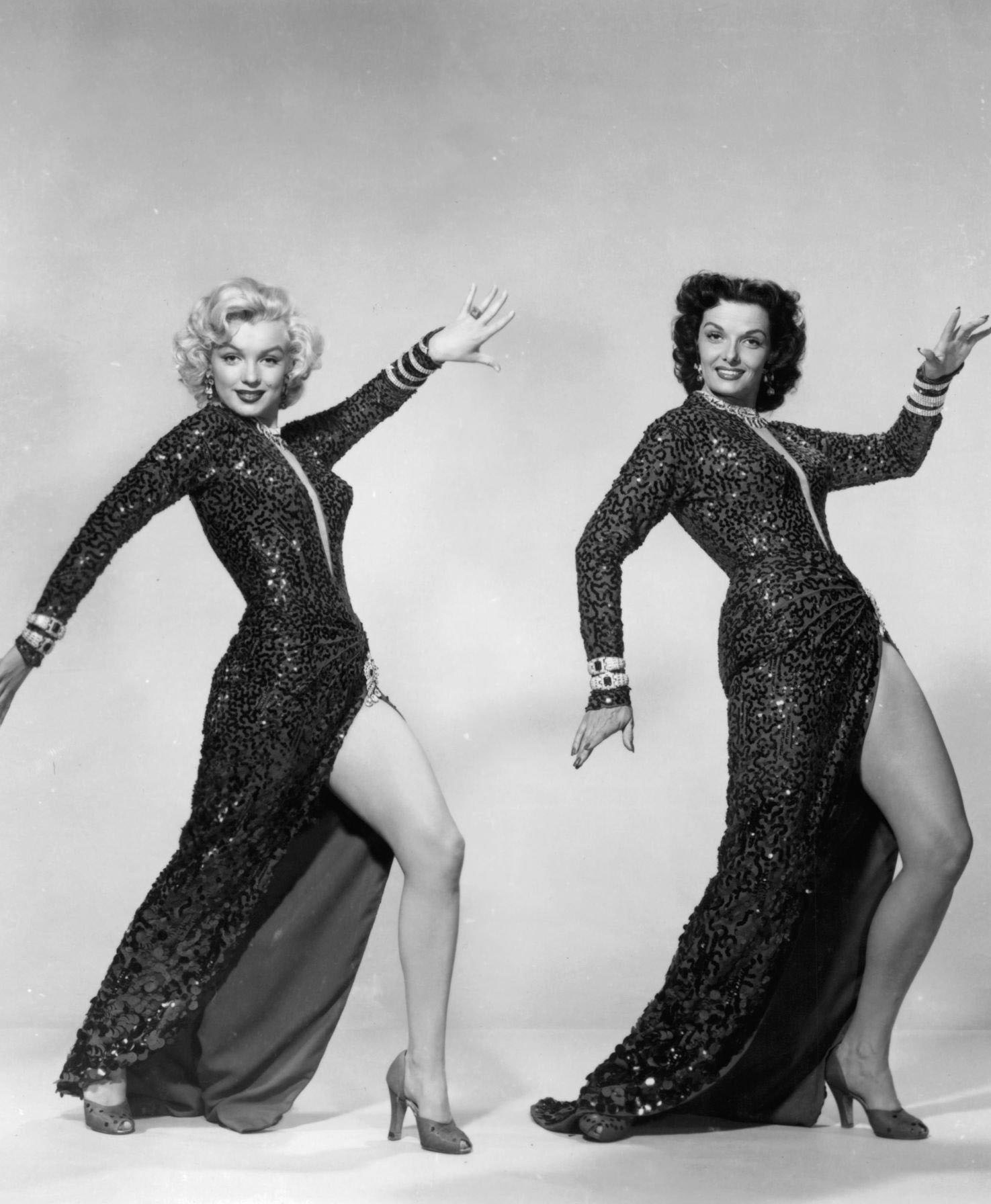 Marilyn Monroe And Jane Russell Dancing In &Amp;Quot;Gentlemen Prefer Blondes,&Amp;Quot; 1953.