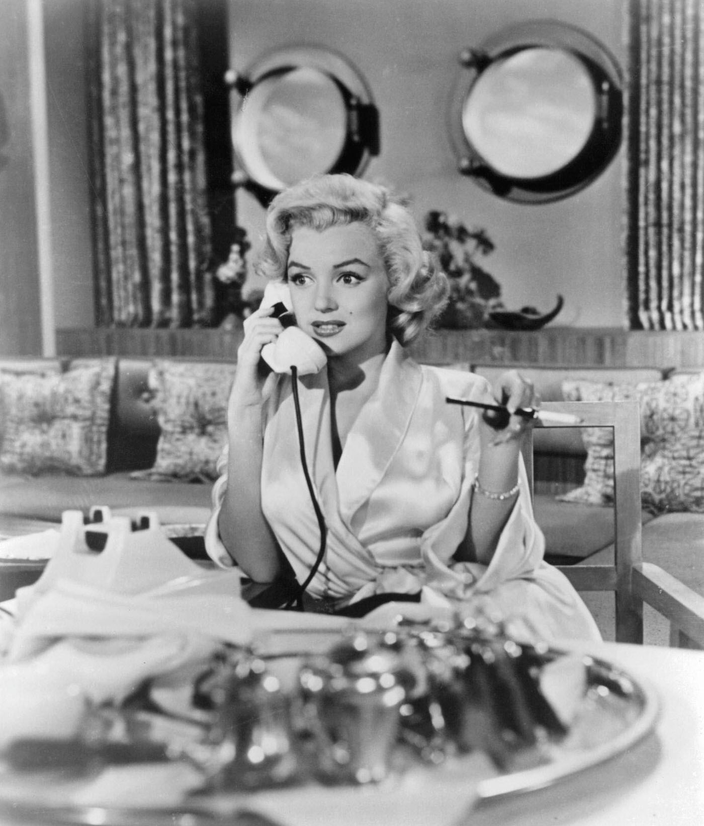 Marilyn Monroe On The Telephone In &Amp;Quot;Gentlemen Prefer Blondes,&Amp;Quot; 1953.