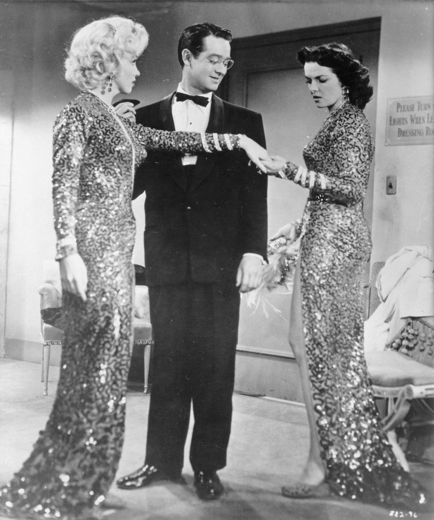 Marilyn Monroe, Jane Russell, And Elliott Reid In &Amp;Quot;Gentlemen Prefer Blondes,&Amp;Quot; 1953.