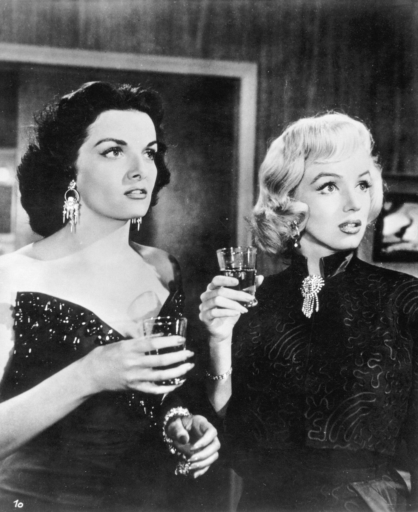 Marilyn Monroe And Jane Russell In Scene From &Amp;Quot;Gentlemen Prefer Blondes,&Amp;Quot; Directed By Howard Hawks, 1953.
