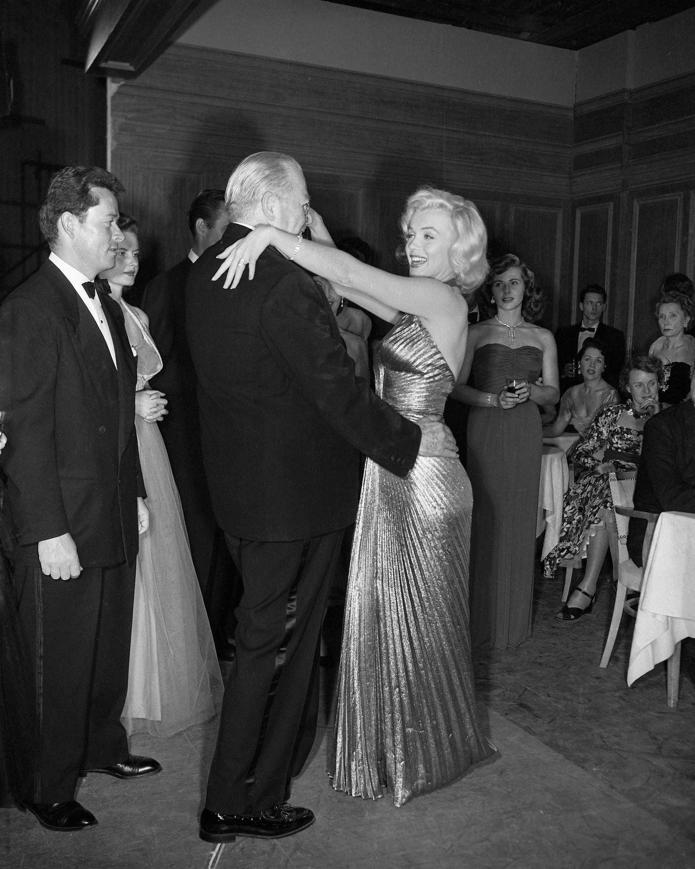 Charles Coburn And Marilyn Monroe Dancing In &Amp;Quot;Gentlemen Prefer Blondes,&Amp;Quot; 1953.