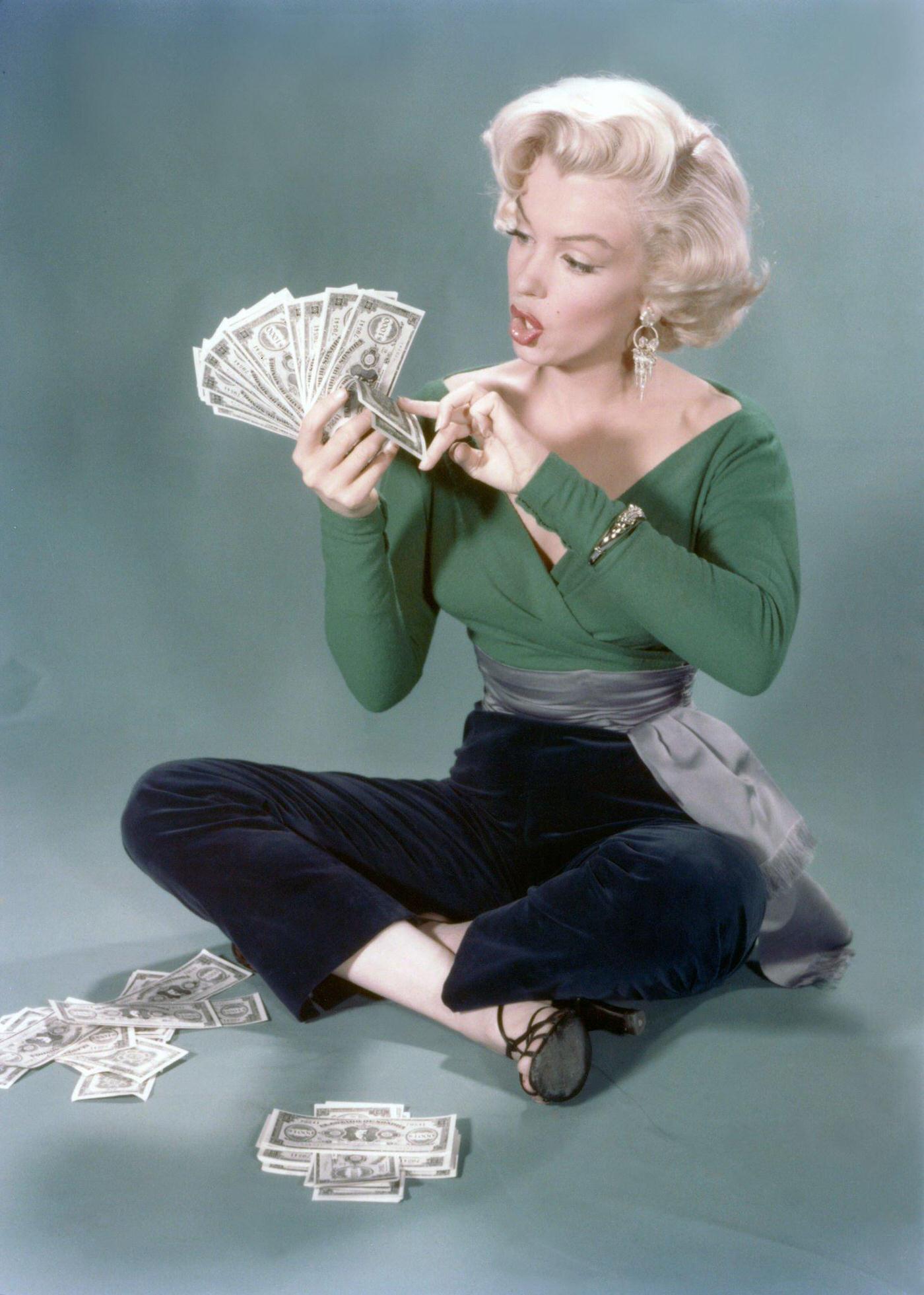 Marilyn Monroe On The Set Of &Amp;Quot;Gentlemen Prefer Blondes,&Amp;Quot; 1953.