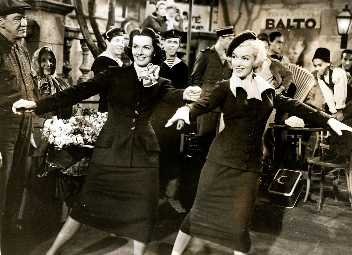 Jane Russell And Marilyn Monroe In &Amp;Quot;Gentlemen Prefer Blondes,&Amp;Quot; 1953.