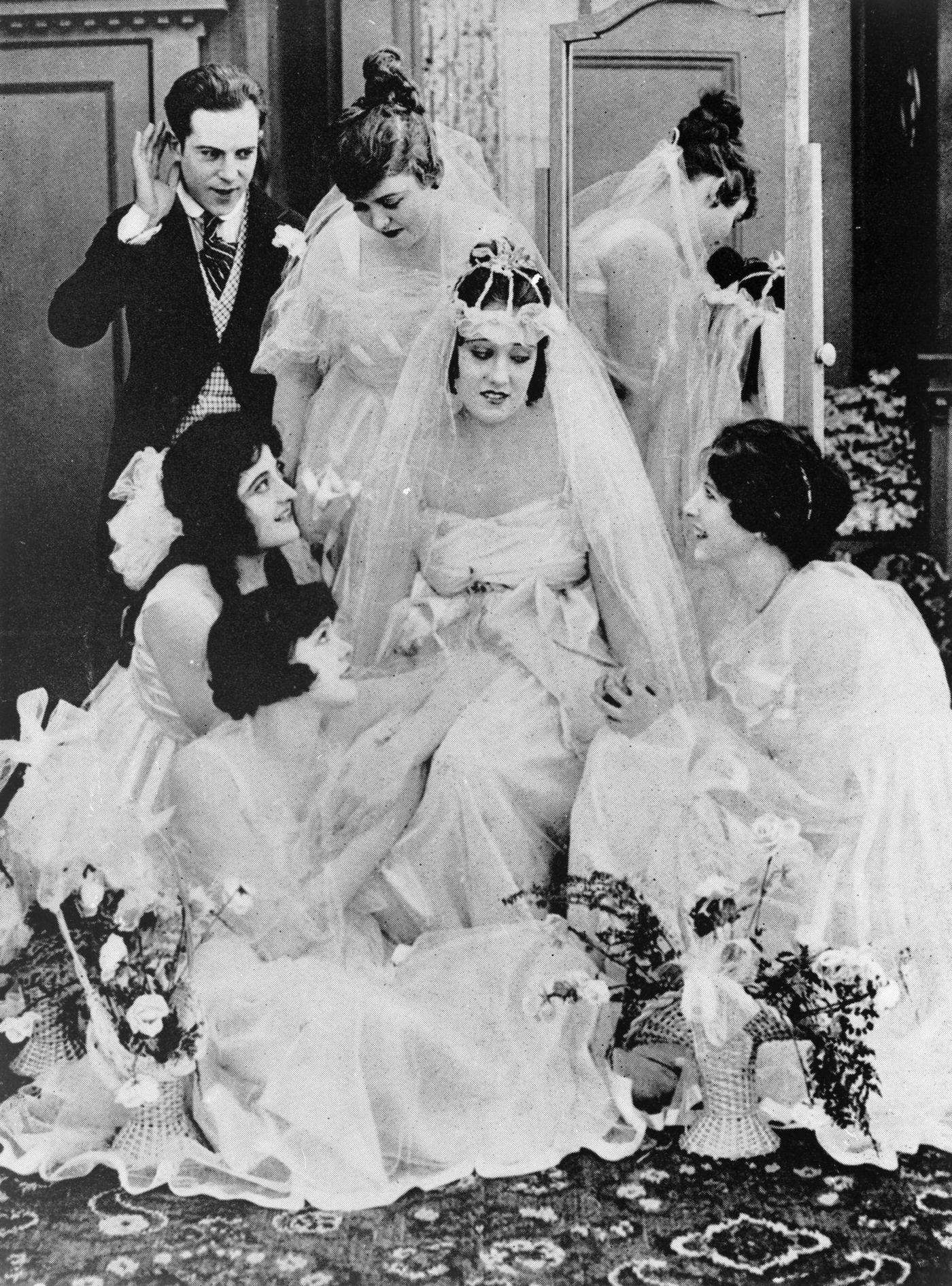 American Actress Gloria Swanson As A Troubled Bride In A Keystone Comedy Short, Circa 1917.