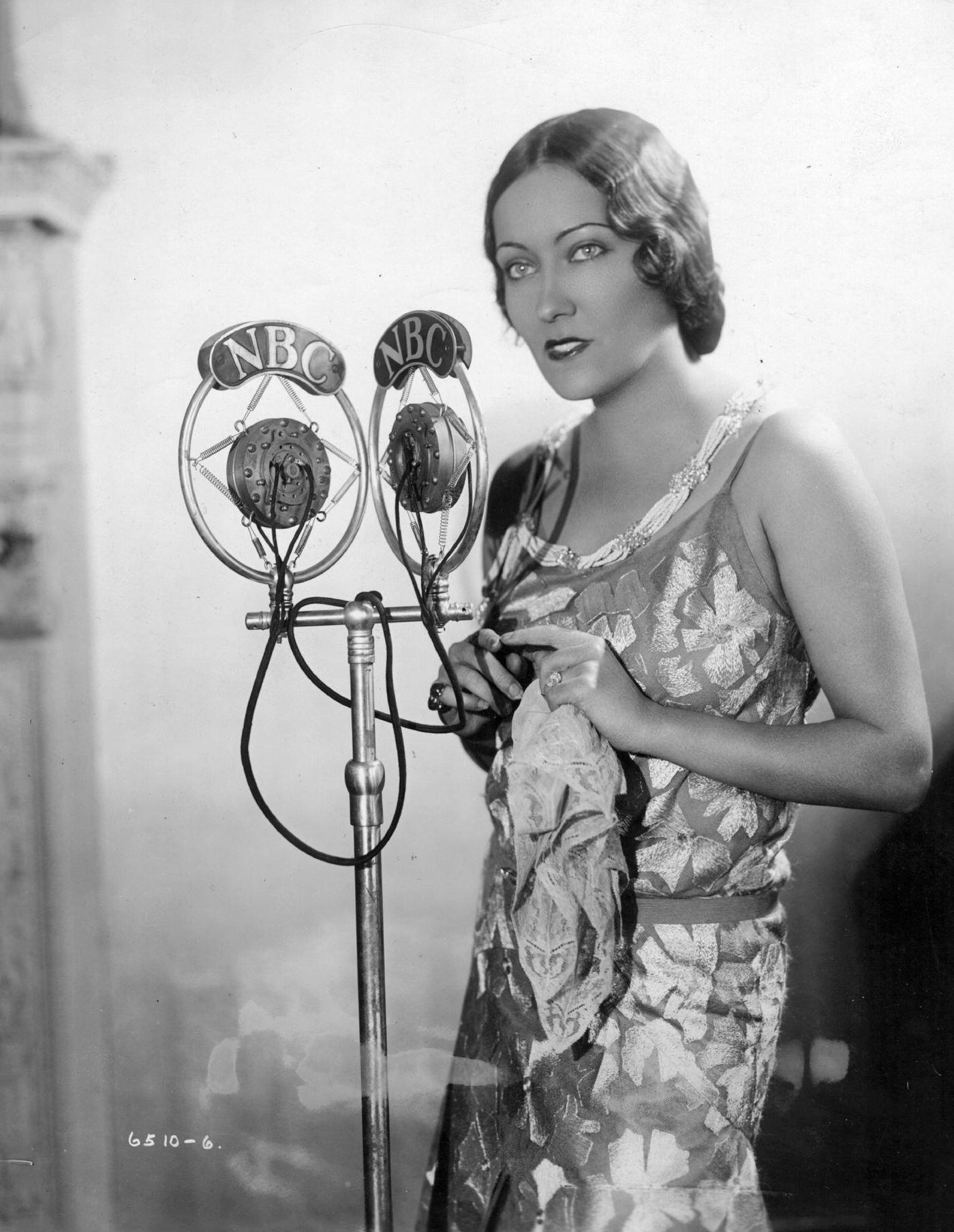 Gloria Swanson , Formerly G Svensson, Broadcasting Over Nbc Stations, 1929.