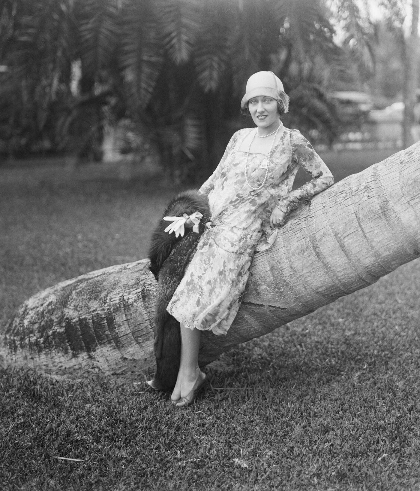Gloria Swanson In Palm Beach, Florida, 1928.