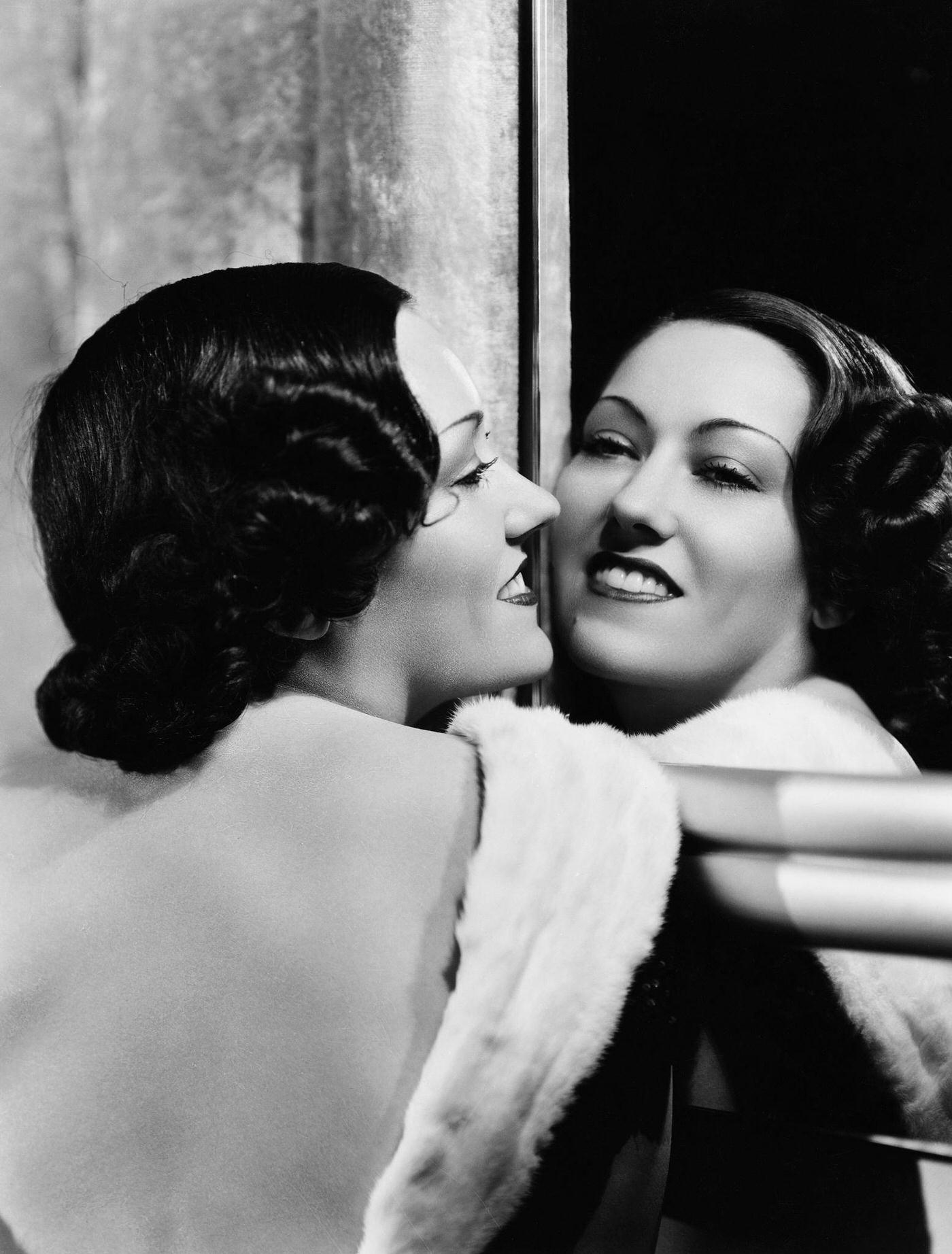 Gloria Swanson At A Mirror.