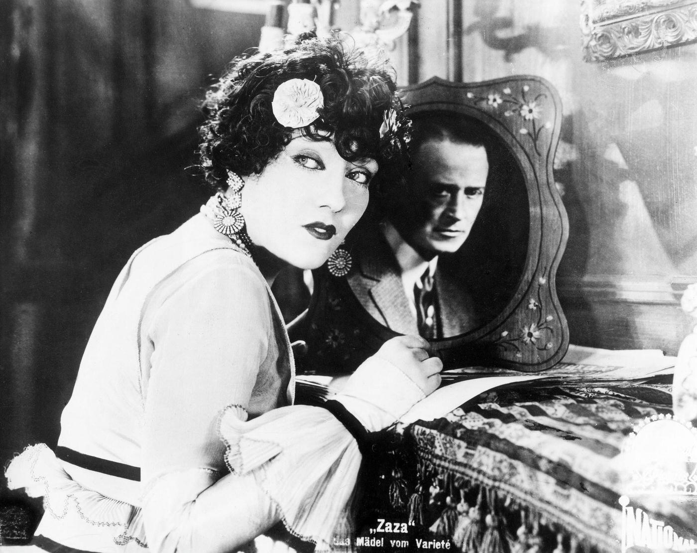 Gloria Swanson In A Scene From The Film &Amp;Quot;Zaza&Amp;Quot; (Das Mädel Vom Varieté), 1923.