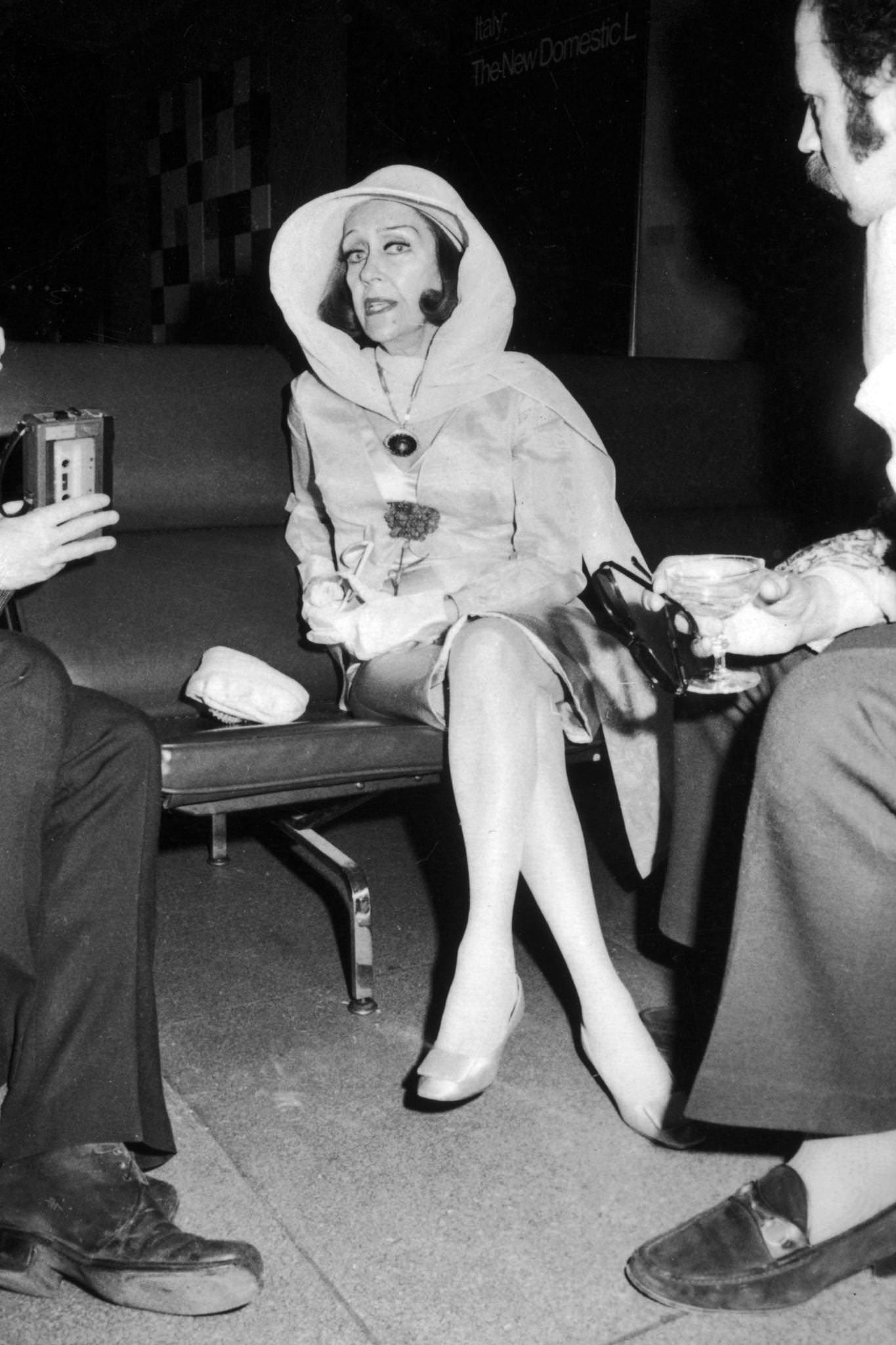 Gloria Swanson At The Presentation Of 'The Story Of Temple Drake', New York, 1972.